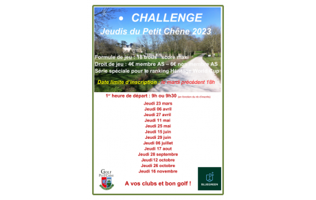 Jeudis du petit chêne 2023